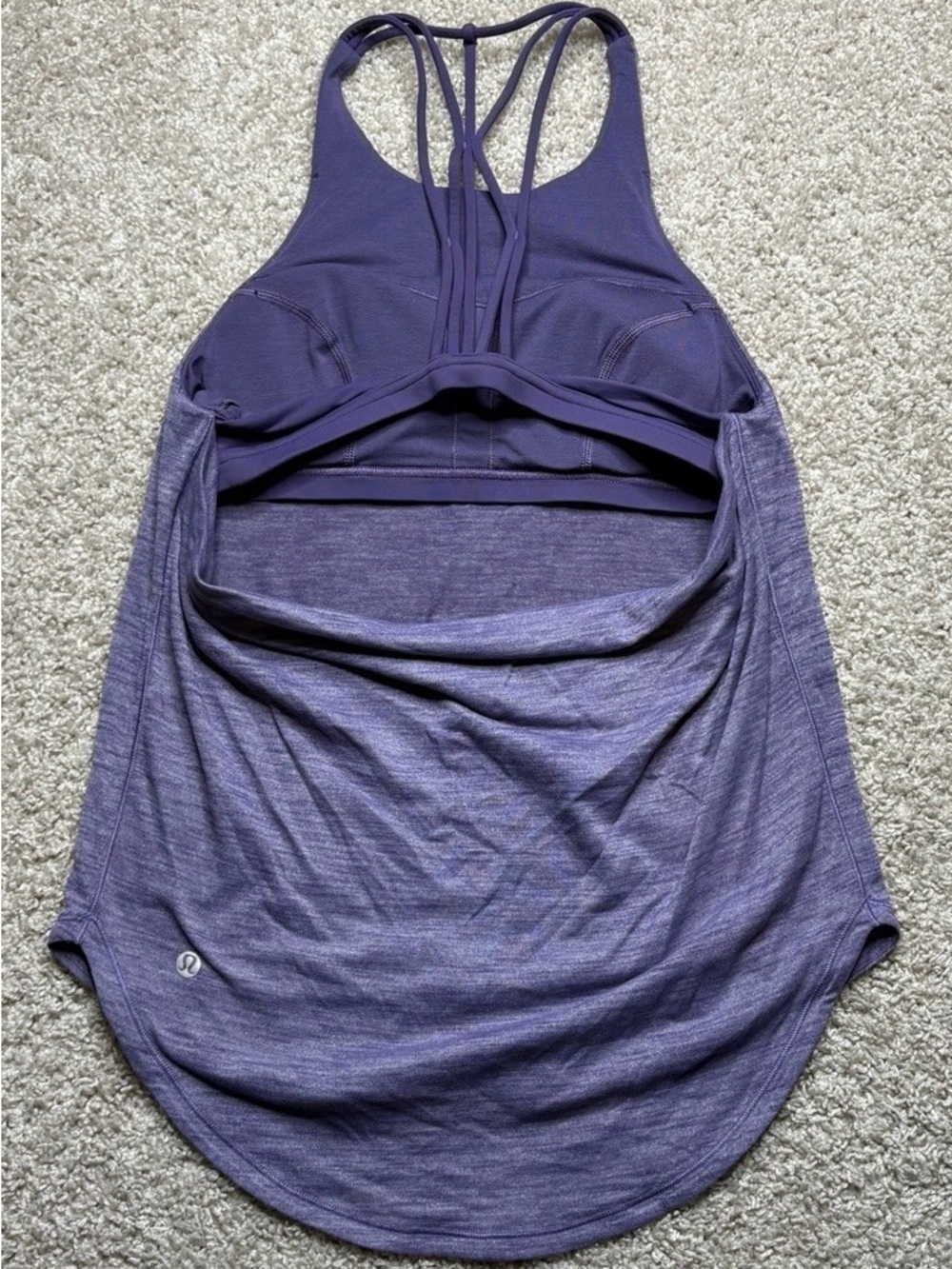 lululemon athletica Heathered Purple Strappy Back Tank